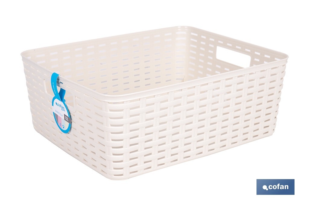 CESTA MULTIUSOS 12L 36X28X13.5 cm BEIGE 1 CESTA MULTIUSOS 12L 36X28X13.5 cm BEIGE
