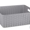 CESTA MULTIUSOS 12L 36X28X13.5cm GRIS 9 CESTA MULTIUSOS 12L 36X28X13.5cm GRIS
