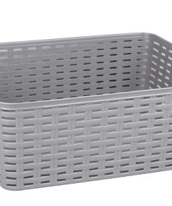 CESTA MULTIUSOS 12L 36X28X13.5cm GRIS