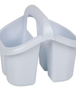 ESCURRECUBIERTOS  CON ASA BLANCO 19.5X15.5X16cm venta unitaria