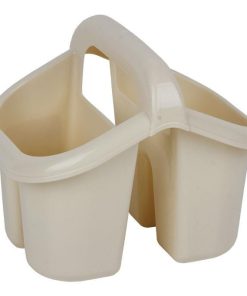 ESCURRECUBIERTOS  CON ASA BEIGE 19.5X15.5X16cm venta unitaria