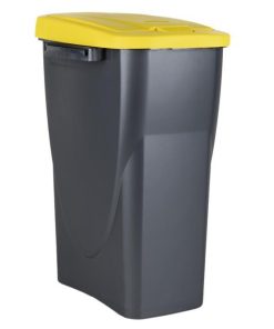 CUBO DE BASURA PARA RECICLAR 15 LITROS  COLOR AMARILLO 20 X 31 X 42 CM