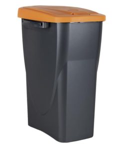 CUBO DE BASURA PARA RECICLAR 15 LITROS  COLOR NARANJA 20 X 31 X 42 CM
