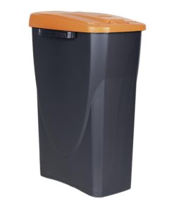 CUBO DE BASURA PARA RECICLAR 25 LITROS  COLOR NARANJA 21.5 X 36 X 51 CM