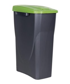 CUBO DE BASURA PARA RECICLAR 25 LITROS  COLOR VERDE 21.5 X 36 X 51 CM