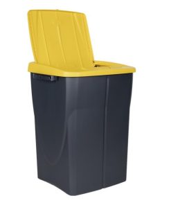 Alternative view of CUBO DE BASURA PARA RECICLAR 45 LITROS  COLOR AMARILLO 36.5 X 36 X 51  CM