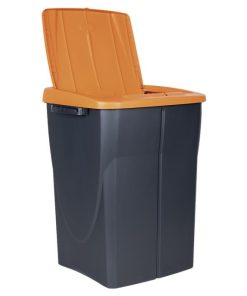 Alternative view of CUBO DE BASURA PARA RECICLAR 45 LITROS  COLOR NARANJA 36.5 X 36 X 51  CM