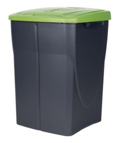 CUBO DE BASURA PARA RECICLAR 45 LITROS  COLOR VERDE 36.5 X 36 X 51  CM