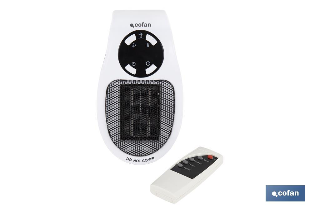 CALEFACTOR CERAMICO DE ENCHUFE CON MANDO A DISTANCIA 500 W 1 CALEFACTOR CERAMICO DE ENCHUFE CON MANDO A DISTANCIA 500 W