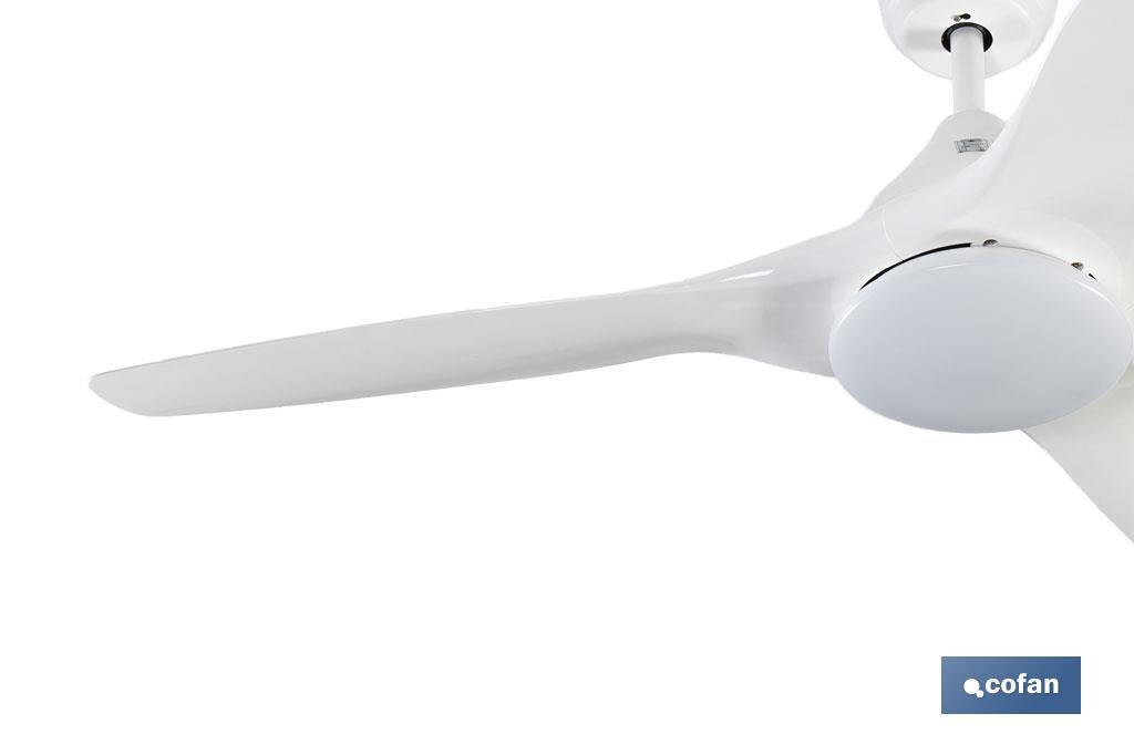 VENTILADOR DE TECHO BLANCO CON LUZ LED 132 CM 55 W 2 VENTILADOR DE TECHO BLANCO CON LUZ LED 132 CM 55 W - Imagen 2