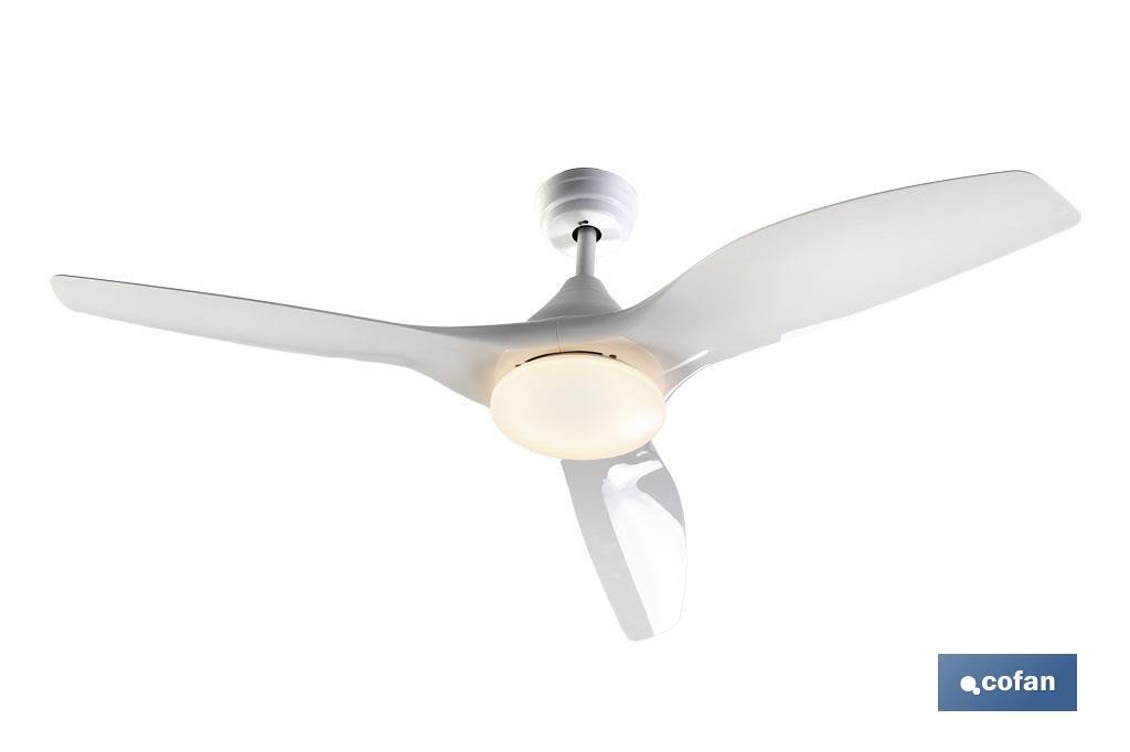 VENTILADOR DE TECHO BLANCO CON LUZ LED 132 CM 55 W 3 VENTILADOR DE TECHO BLANCO CON LUZ LED 132 CM 55 W - Imagen 3