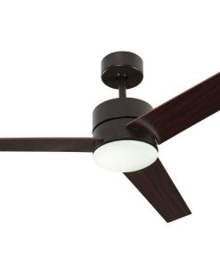 VENTILADOR DE TECHO CON ASPAS EN MADERA Y LUZ LED 132 CM 55 W