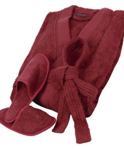 ALBORNOZ BURDEOS GR500/M2 MODELO PARIS TALLA L 4 ALBORNOZ BURDEOS GR500/M2 MODELO PARIS TALLA L
