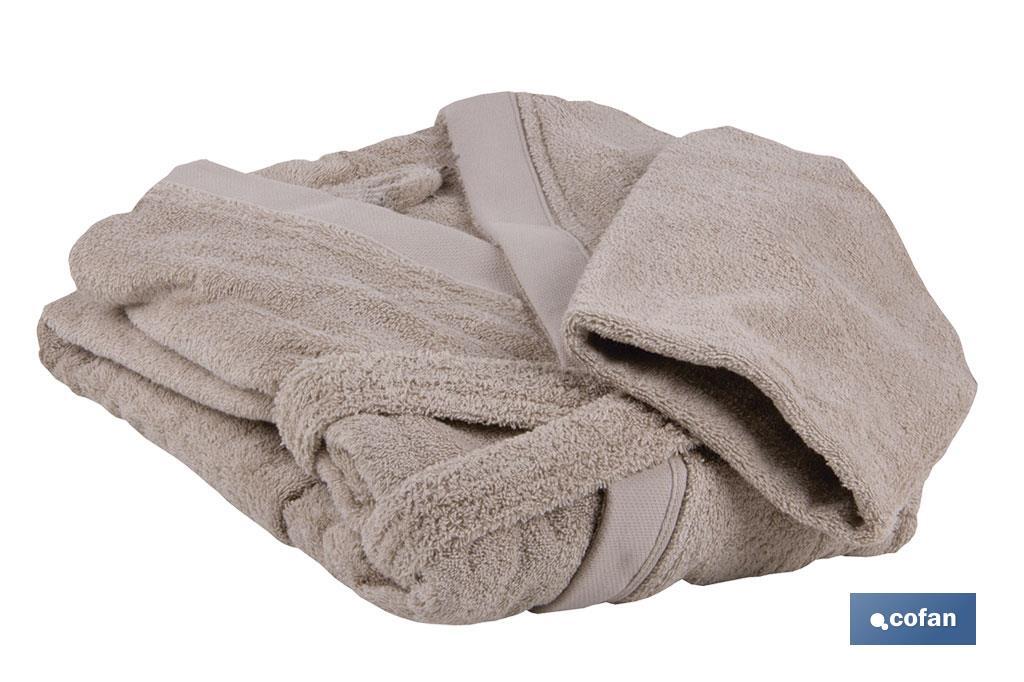 ALBORNOZ BEIGE GR.500/M2 MODELO ABISINIA TALLA L 1 ALBORNOZ BEIGE GR.500/M2 MODELO ABISINIA TALLA L
