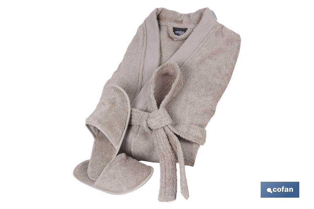 ALBORNOZ BEIGE GR.500/M2 MODELO ABISINIA TALLA L 2 ALBORNOZ BEIGE GR.500/M2 MODELO ABISINIA TALLA L - Imagen 2