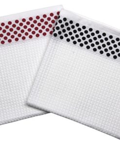 PACK 2 PAÑOS COCINA 50x50 NEGRO/ROJO