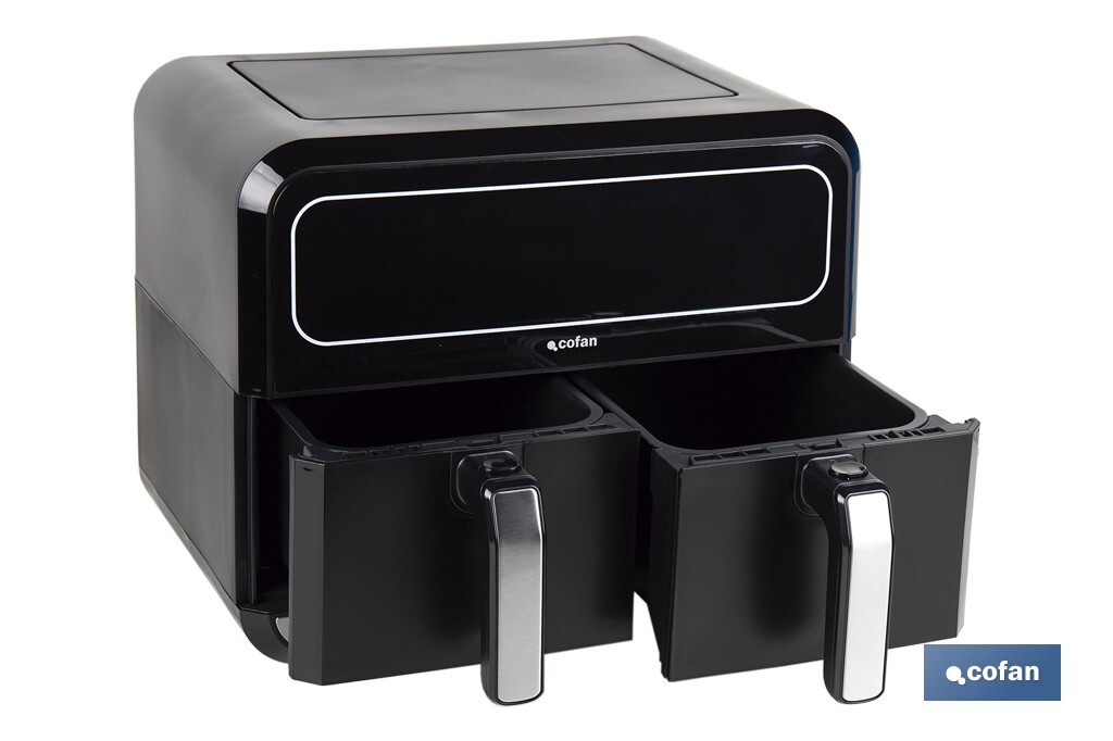 FREIDORA DE AIRE DUAL 8 L 1700 W 3 FREIDORA DE AIRE DUAL 8 L 1700 W - Imagen 3