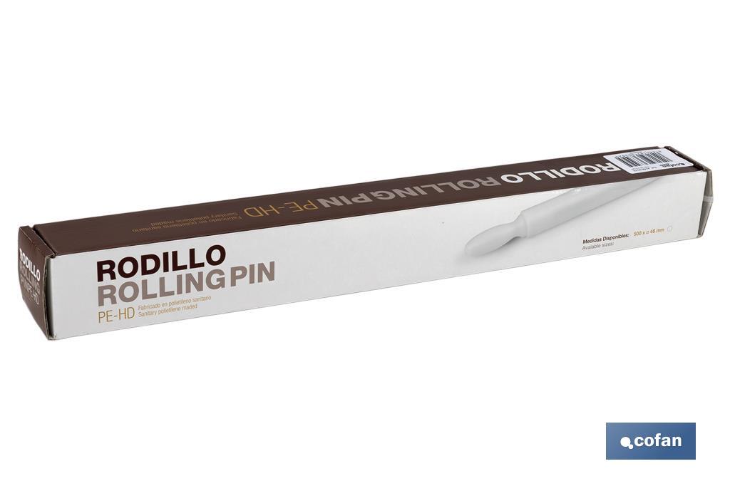 RODILLO PARA AMASAR BLANCO 50X5cm 2 RODILLO PARA AMASAR BLANCO 50X5cm - Imagen 2