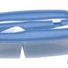 FIAMBRERA AZUL RECTANGULAR CON CUBIERTOS 1,5 L