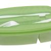 FIAMBRERA VERDE RECTANGULAR CON CUBIERTOS 1,5 L