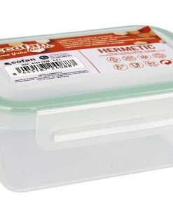 FIAMBRERA VERDE RECTANGULAR CON JUNTA BI-MATERIA MODELO YUBA 0,5 L