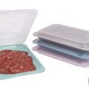 PACK DE 4 PORTAEMBUTIDOS APILABLES CREMA, AZUL, VERDE, NUDE 25 X 17 X 3 CM