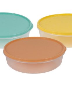 FIAMBRERA TORTILLA REDONDA AMARILLO  24.5X6.5cm venta unitaria