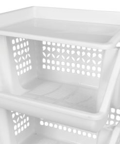 VERDULERO BLANCO 3 CESTAS 62X39X32 cm