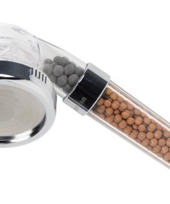 MANGO DE DUCHA IÓNICA CON ESFERAS MINERALES TRES FUNCIONES MODELO RELAX
