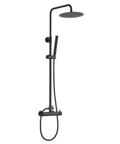COLUMNA DUCHA NEGRA CON GRIFO MONOMANDO 80-140