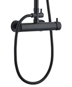 COLUMNA DUCHA NEGRA CON GRIFO MONOMANDO 80-140