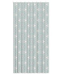 CORTINA DE BAÑO HEXAGONOS  POLIÉSTER 140x200