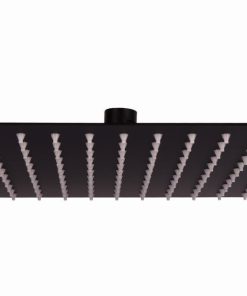 CABEZAL DE DUCHA CUADRADO EXTRAFINO DE ACERO INOXIDABLE 304 NEGRO MATE 24,5 X 24,5 CM