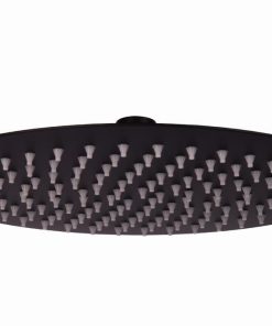 CABEZAL DE DUCHA REDONDO EXTRAFINO DE ACERO INOXIDABLE 304 NEGRO MATE Ø24,5 CM