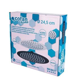 CABEZAL DE DUCHA REDONDO EXTRAFINO DE ACERO INOXIDABLE 304 Ø24,5 CM