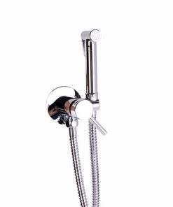 DUCHA HIGIÉNICA PARA INODORO AGUA FRÍA Y CALIENTE COLOR INOX 13 X 7,5 X 10 CM