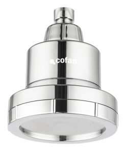 ROCIADOR DE DUCHA CON 15 FILTROS COLOR INOX. 11,5 X 13,5 CM