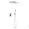 CONJUNTO DE DUCHA EMPOTRADA MONOMANDO CUADRADA CROMADA