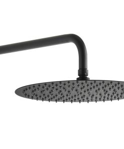 CONJUNTO DE DUCHA EMPOTRADA MONOMANDO REDONDA NEGRO MATE