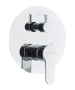 CONJUNTO DE DUCHA EMPOTRADA MONOMANDO REDONDA CROMADA
