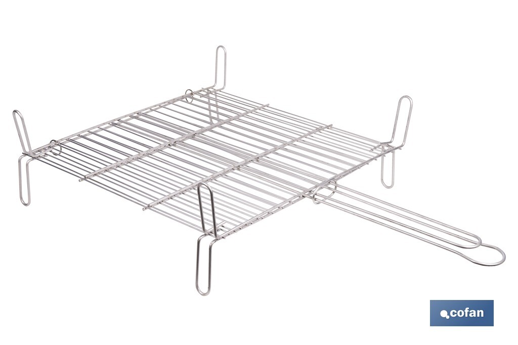 PARRILLA DOBLE INOX 500 X 500MM 1 PARRILLA DOBLE INOX 500 X 500MM
