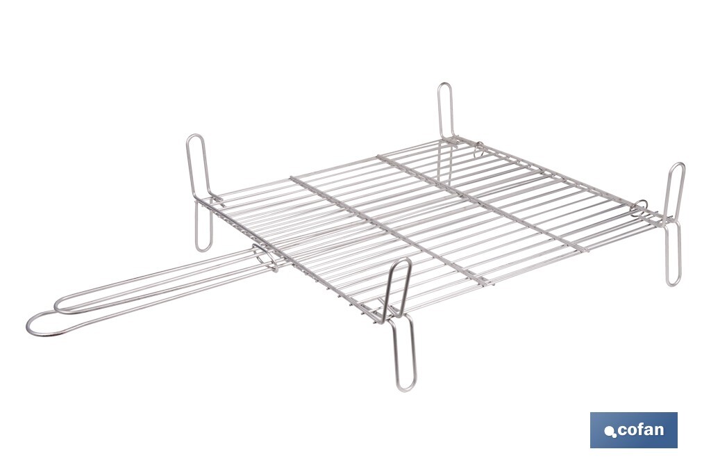 PARRILLA DOBLE INOX 500 X 500MM 3 PARRILLA DOBLE INOX 500 X 500MM - Imagen 3