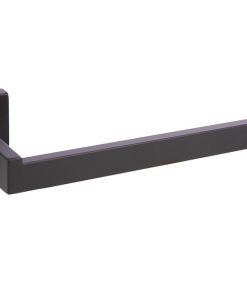 TOALLERO NEGRO MATE DE ACERO CON DISEÑO CUADRADO GAMA FAIAL 27 X 8 X 5,5 CM