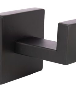 PERCHA NEGRA MATE DE ACERO CON DISEÑO CUADRADO GAMA FAIAL 5,5 X 6 X 5,5 CM