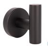 PERCHA NEGRA MATE DE ACERO CON DISEÑO REDONDO GAMA RIBEIRA 5 X 5 X 6 CM