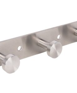 PERCHERO DE PARED DE ACERO INOXIDABLE 304 CON 3 POMOS 15,6 X 2,7 X 2,8 CM
