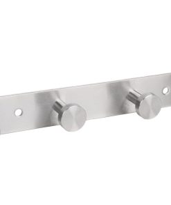 PERCHERO DE PARED DE ACERO INOXIDABLE 304 CON 4 POMOS 21,6 X 2,7 X 2,8 CM