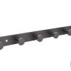 PERCHERO DE PARED NEGRO DE ACERO CON 6 POMOS 33,51 X 2,7 X 2,8 CM 9 PERCHERO DE PARED NEGRO DE ACERO CON 6 POMOS 33,51 X 2,7 X 2,8 CM