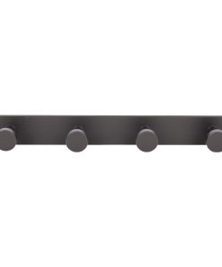 Alternative view of PERCHERO DE PARED NEGRO DE ACERO CON 6 POMOS 33,51 X 2,7 X 2,8 CM