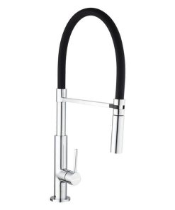 GRIFO COCINA MONOMANDO TUBO FLEXIBLE NEGRO 25 mm